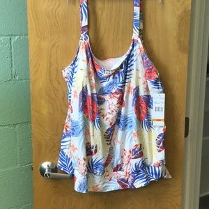 👙BEACH HOUSE Women’s 24W swim top blouson tankini NWT👙